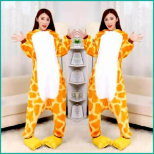 Giraffe Adult Jumpsuit - Yellow