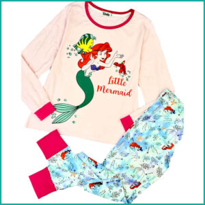 Little Mermaid Ladies Pajama Set - Pink