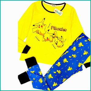 Pikachu Ladies Pajama Set - Yellow Blue