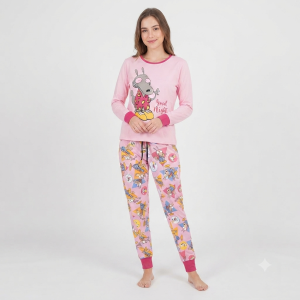 Good Night Ladies Pajama Set - Pink