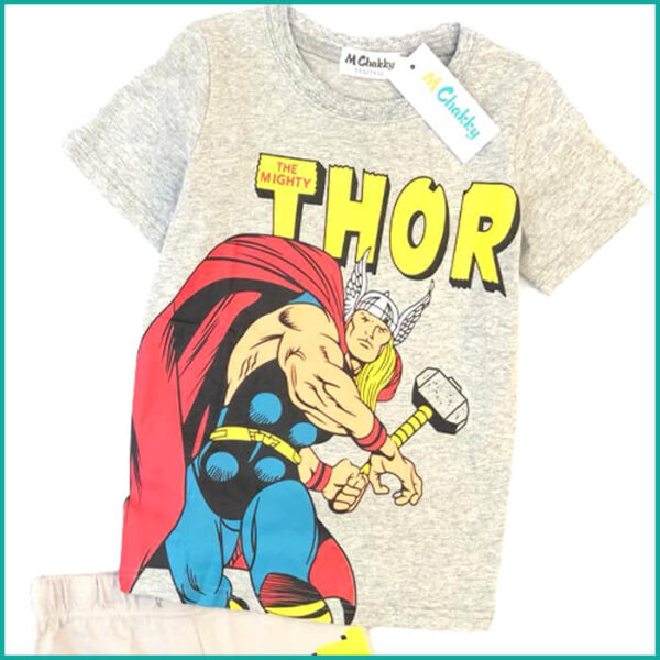 Thor Boys Shorts Set - Grey - Image 2