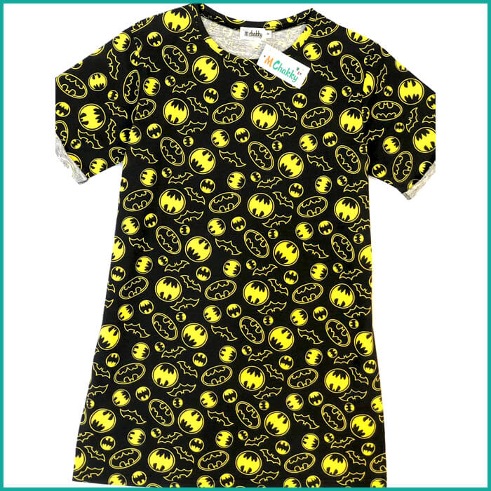 Batman Mobil Ladies Dress - Black Yellow - Mchakky Batman Mobil Ladies Dress - Black Yellow - Mchakky