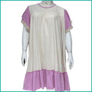 Dotted pattern Ladies Jumbo Nafnuf midi - white pink