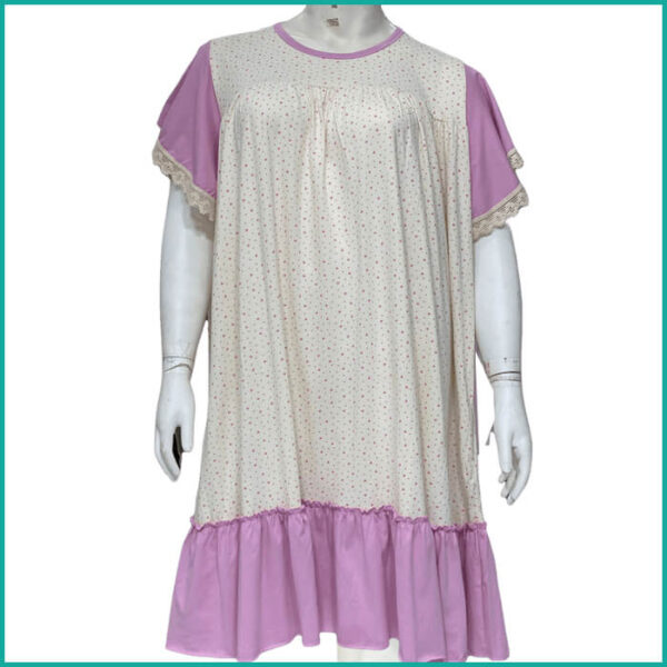 Dotted pattern Ladies Jumbo Nafnuf midi - white pink