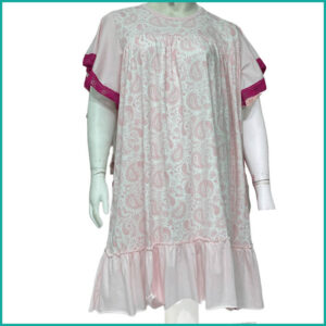 leaf pattern Ladies Jumbo Nafnuf midi - pink