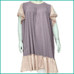 Dot pattern Ladies Jumbo Nafnuf midi - Grey pink