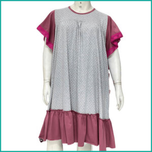 Dotted pattern Ladies Jumbo Nafnuf midi - Grey pink