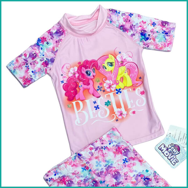 Besites Girls Swimming Suit Set - Pink - Image 2