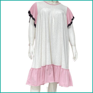 Dotted pattern Ladies Jumbo Nafnuf midi - Baby pink