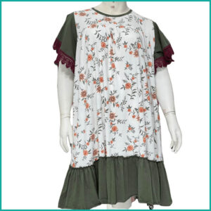 flowers Ladies Jumbo Nafnuf midi - Green