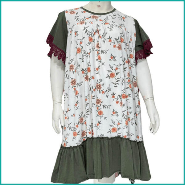 flowers Ladies Jumbo Nafnuf midi - Green