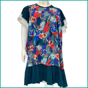 Flower pattern Ladies Jumbo Nafnuf midi - Multicolor
