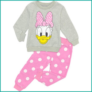Winter Donald Duck Girls Training Suit - Grey Pink