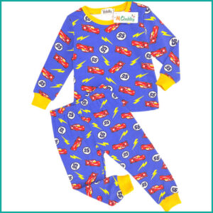 Winter Cars 95 Boys Pajama Set - Blue