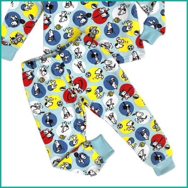 Winter Snoopy Boys Pajama Set - Blue - Image 3