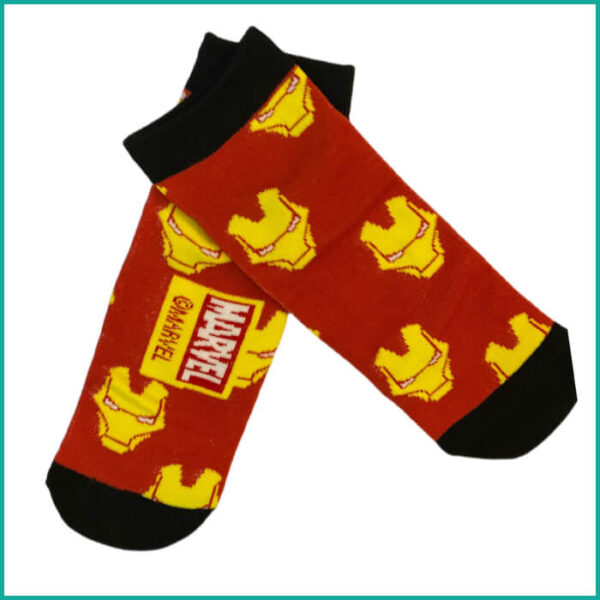 ironman Metal Face Free Size Socks - Red