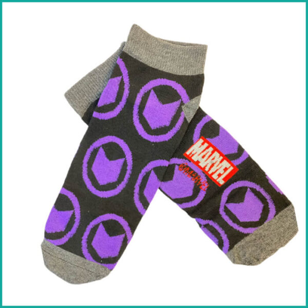 Shield Marvel Free Size Socks - Purple Black
