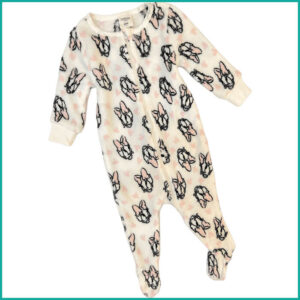 Winter Face Minnie Infant Girls Overall - White