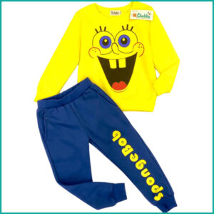 Winter SpongeBob Boys Pajama Set - Blue Yellow