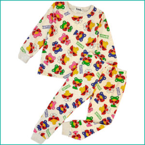 Glamour Boys Winter Pajama Set - White