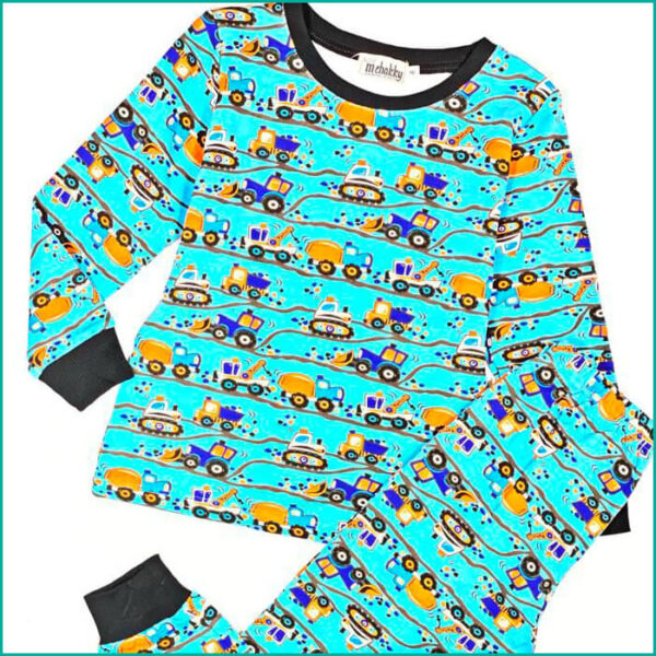 Winter Toy Cars Boys pajama set - Blue - Image 2