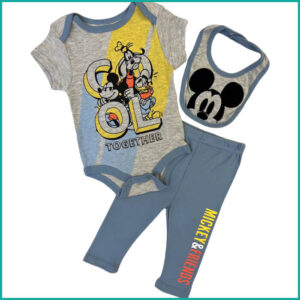 Mickey & Friends Infant 3 Pcs Set - Grey