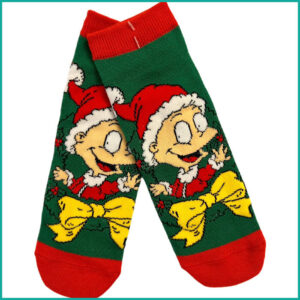Christmas Rugrats Free Size Adult Socks - Green