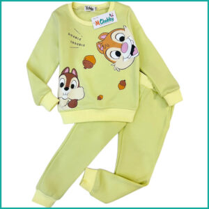 Winter Squirrel Girls Training Suit - Light Yellow
