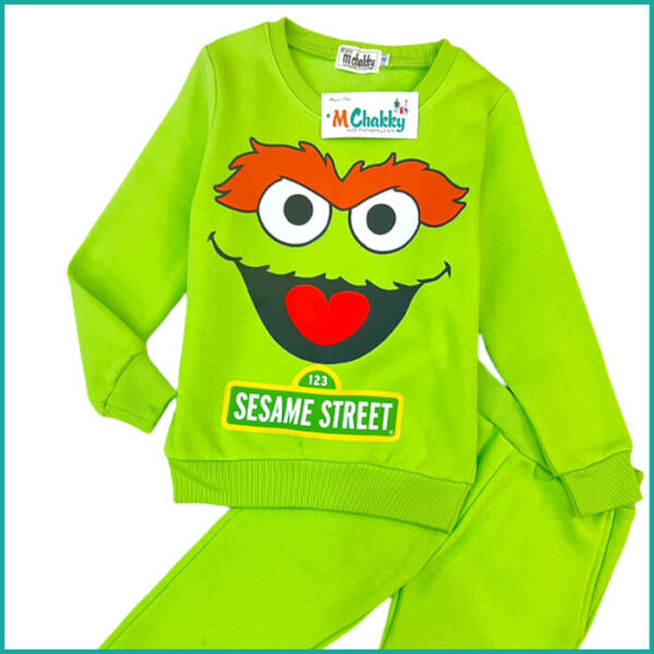 Winter Sesame Street Boys Training Suit - Green - Image 2