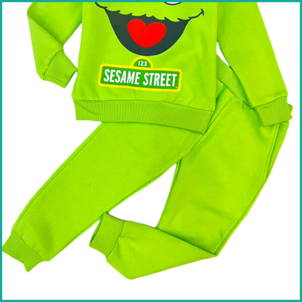 Winter Sesame Street Boys Training Suit - Green - Image 3