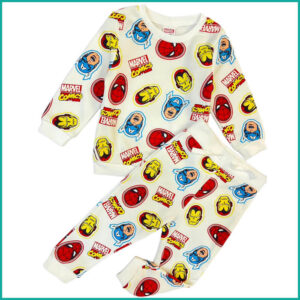Winter Marvel Comic Boys Infant Training Suit - White