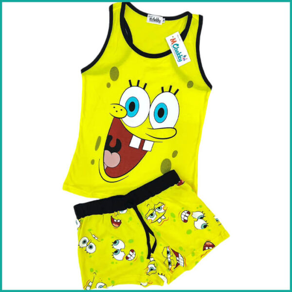 SpongeBob Ladies Shorts Set - Yellow