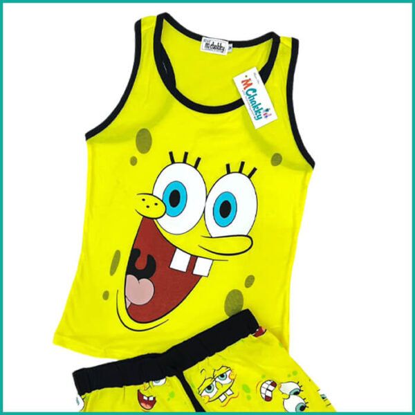 SpongeBob Ladies Shorts Set - Yellow - Image 2