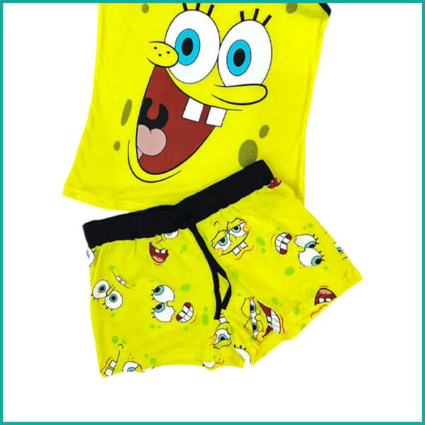 SpongeBob Ladies Shorts Set - Yellow - Image 3