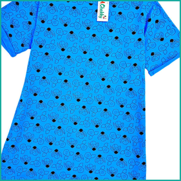 Cute Design Ladies Dress - Blue - Image 2