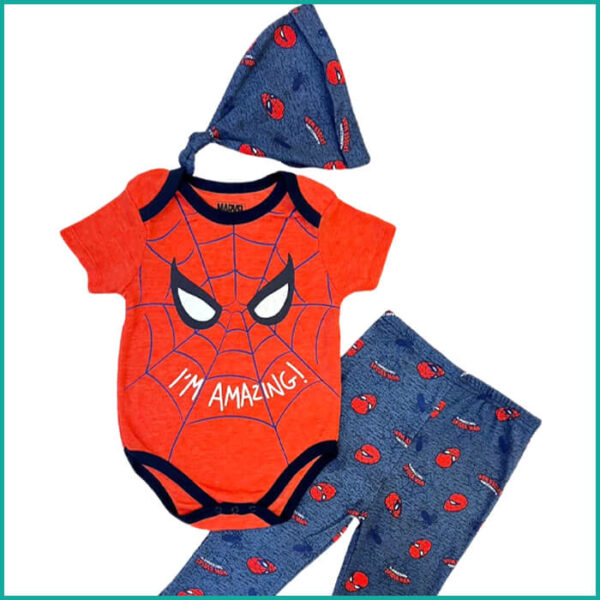 I M Amazing Infant Boys Pajama Set - Red Blue - Image 2