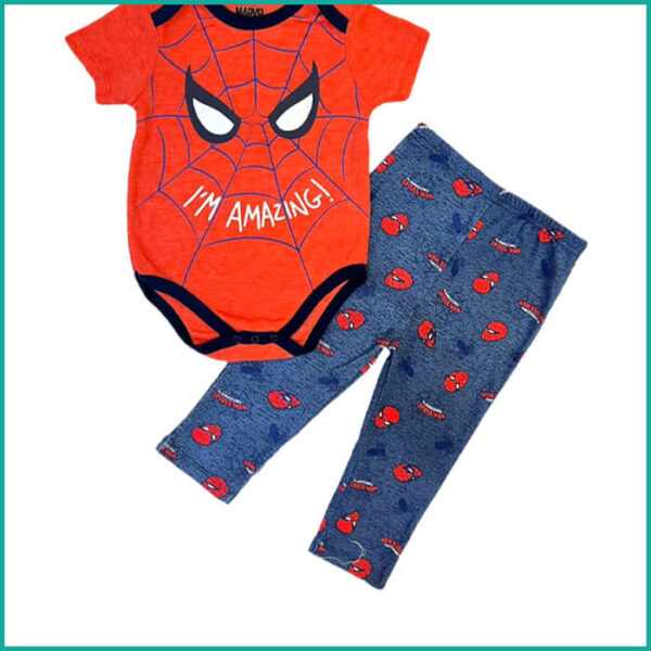 I M Amazing Infant Boys Pajama Set - Red Blue - Image 3
