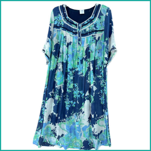 Green Leaves Ladies Nafnuf - Blue