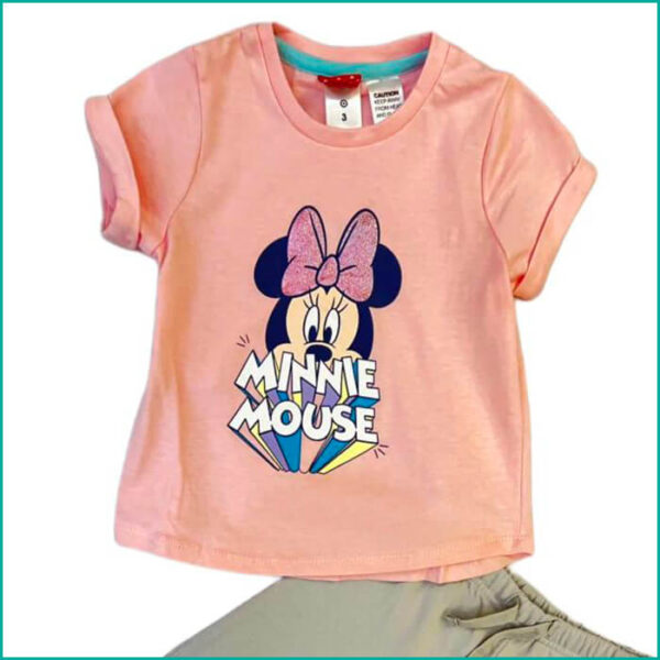 Minnie the Mouse Character Kids Short set - Pink - Image 2