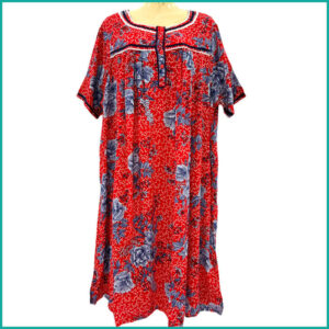 Blue Floral Ladies Nafnuf - Red