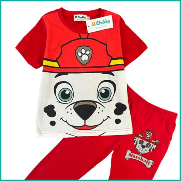 Marshall Boys Pajama Set - Red - Image 2