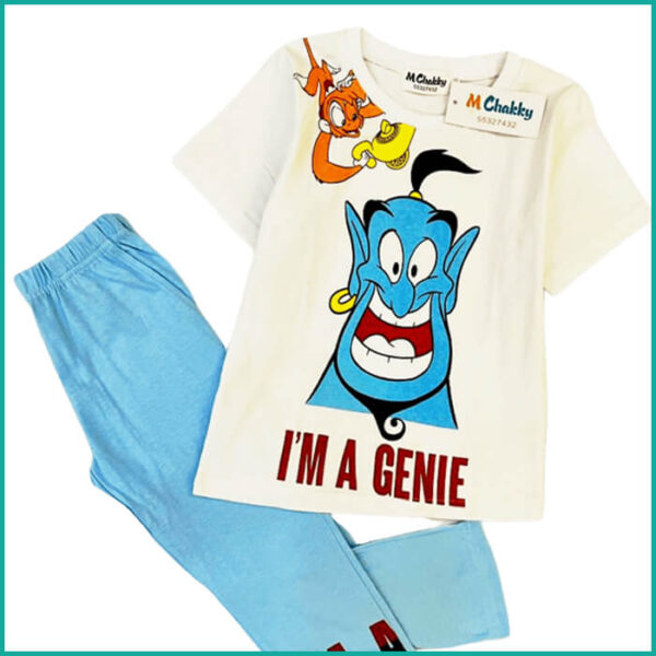 I m Genie Boys Pajama Set - White Blue - Image 2