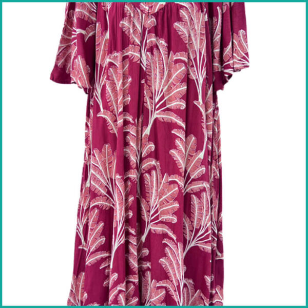 Leaves Ladies Nafnuf - Dark Pink - Image 2