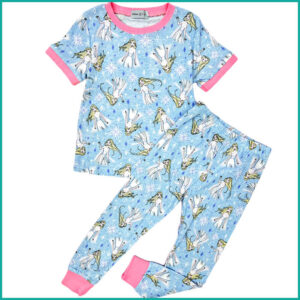 Happy Princess Girls Half Sleeves Pajama Set - Blue