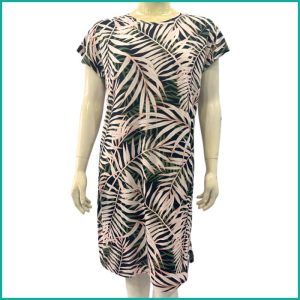 Leaves Ladies Dress - Black