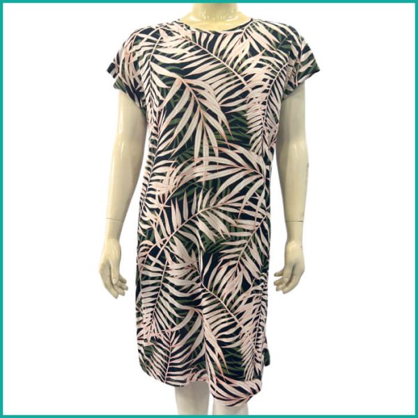 Leaves Ladies Dress - Black