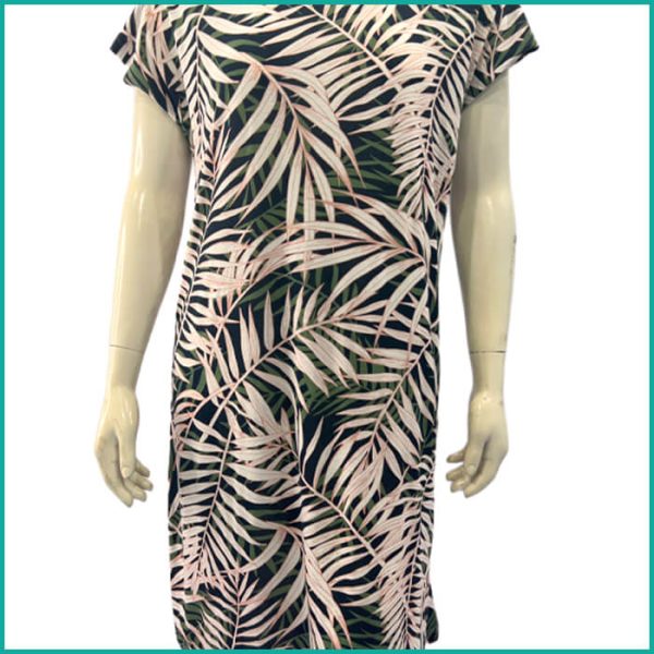 Leaves Ladies Dress - Black - Image 2