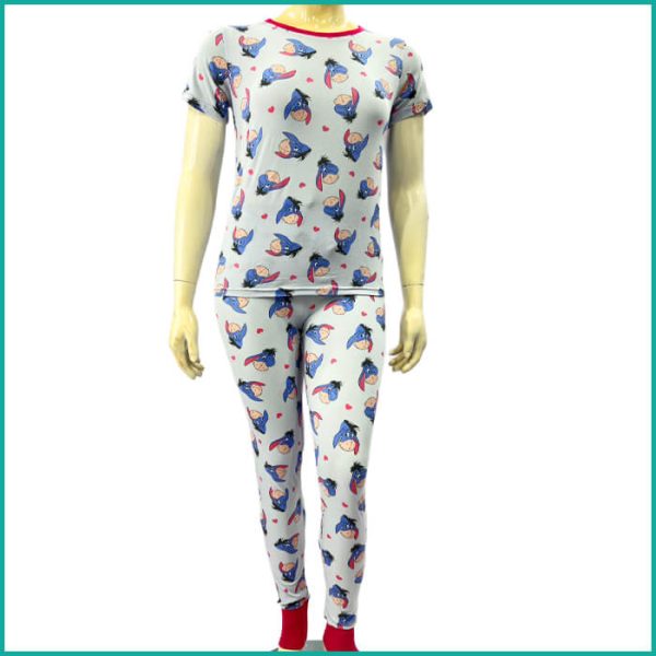 Eyeore Ladies Pajama Set - Grey