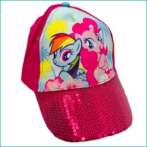 Glitter Horses Girls Cap - Pink