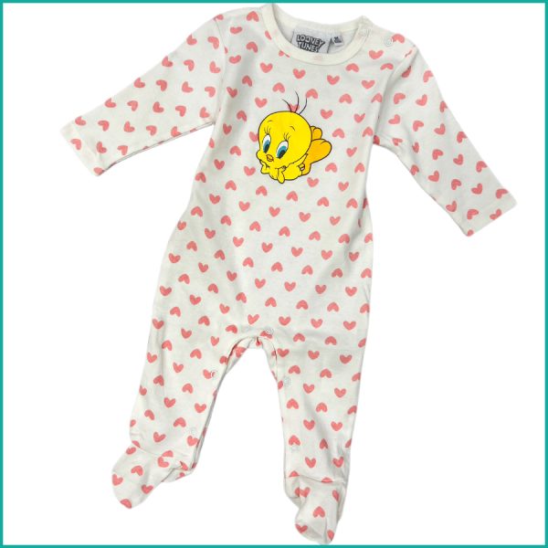 Tweetie Infant Boys Overall - White